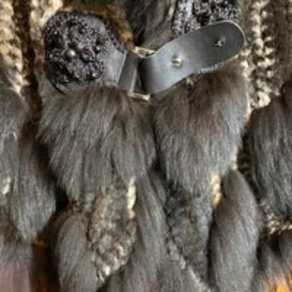 Alberto Makali Real Rabbit and Fox Fur Coat - Picture 7 of 11